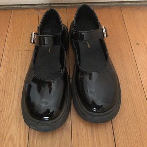 Black Mary Jane Brogues